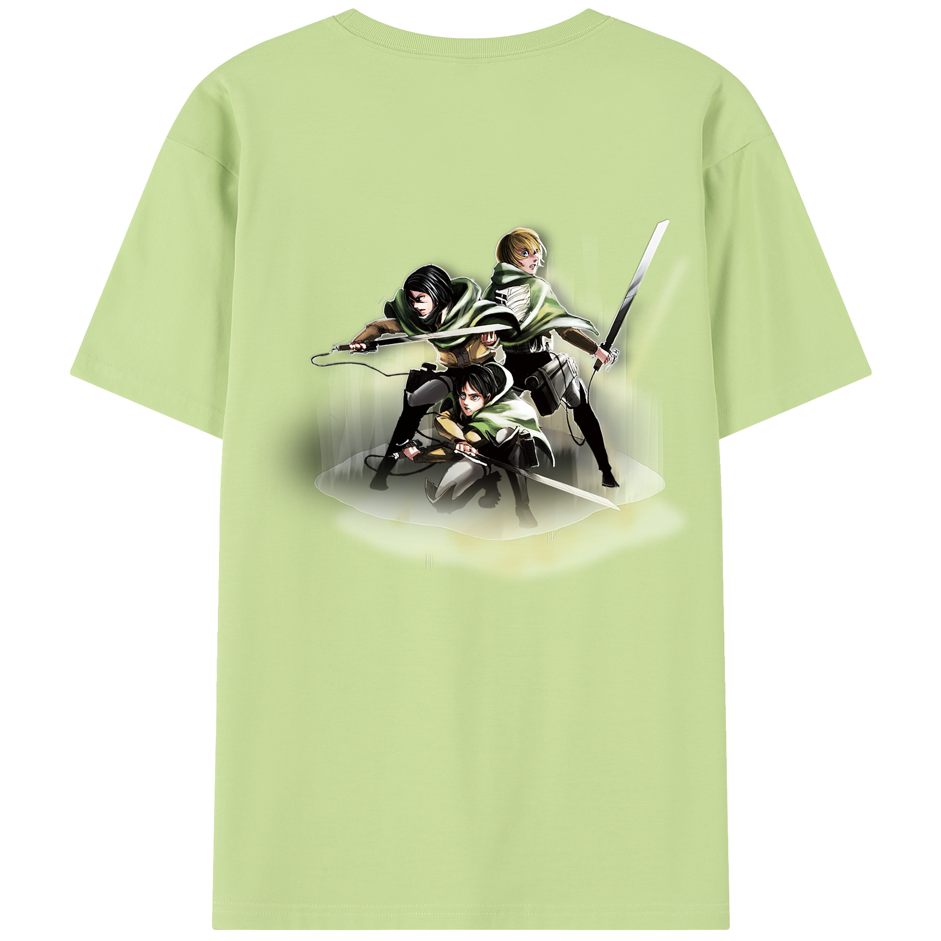 （画像用） 進撃の巨人 Attack on Titan 綿100％半袖Tシャツ（背面プリント）